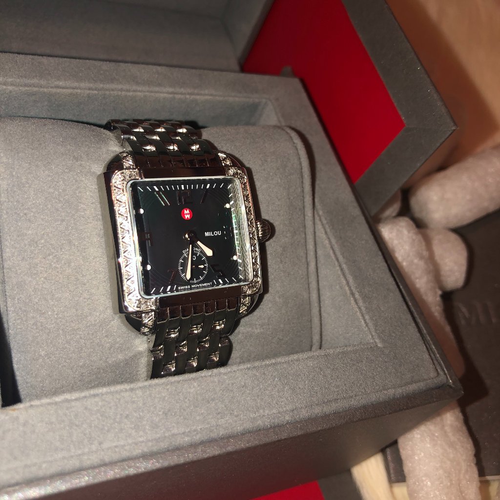 Michele Milou Diamond Bezel Black Dial Rare